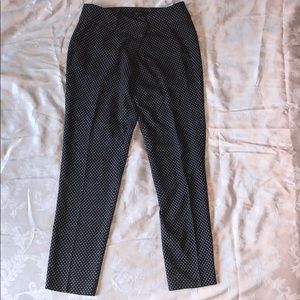 Cropped Navy blue pants with tiny white squares